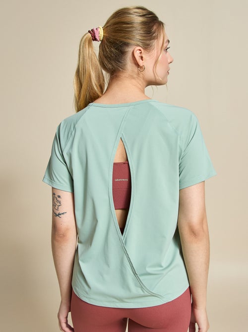 Tee-shirt fluide avec fente au dos - (ekstract) - Kiabi