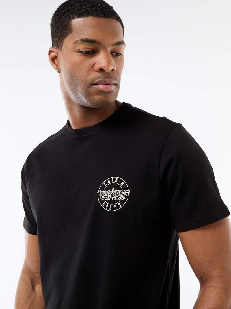 Tee-shirt 'Guns N' Roses' Noir - Kiabi