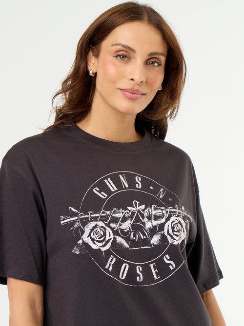 Tee-shirt 'Guns N'Roses' à manches courtes imprimé recto/verso - Kiabi