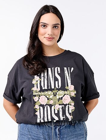 Tee-shirt 'Guns'n'Roses' à manches courtes
