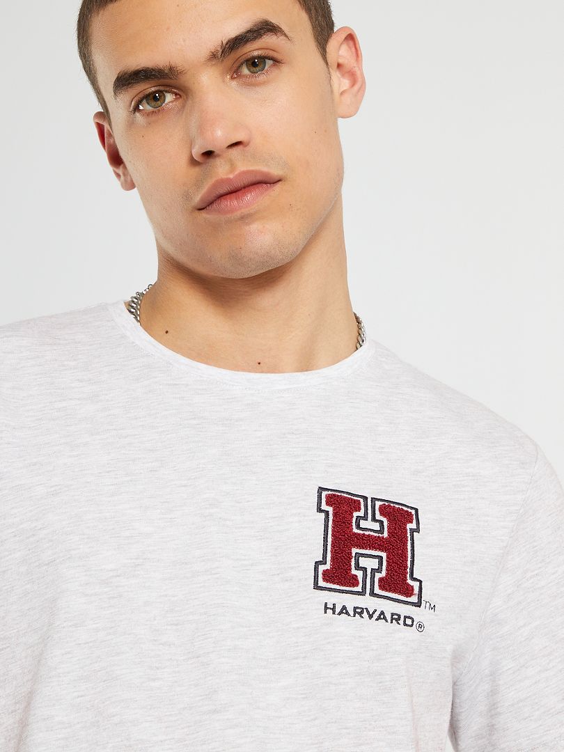 Tee-shirt 'Harvard' gris - Kiabi