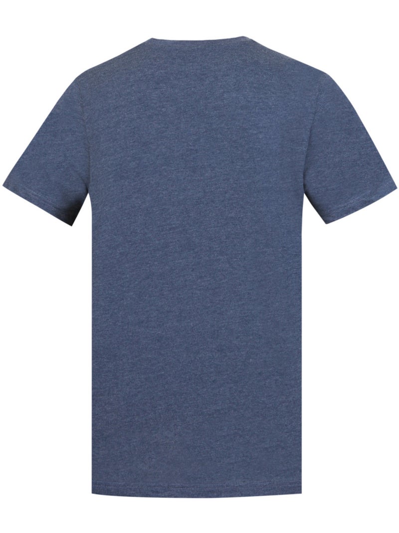 Tee shirt homme col rond chiné en coton 160gsm et logo imprimé  umbro Bleu - Kiabi