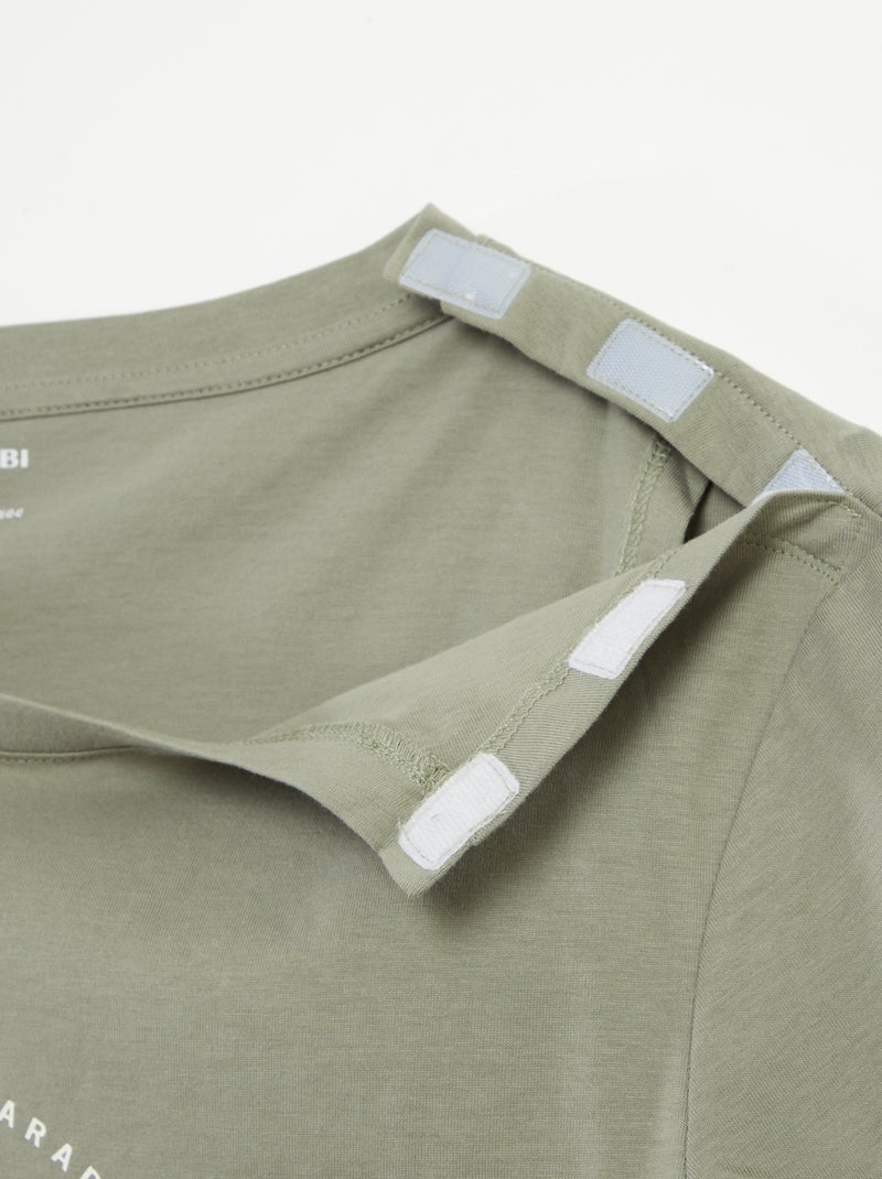 Tee-shirt imprimé - collection facile à enfiler Gris vert - Kiabi
