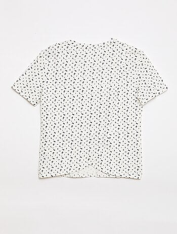 Tee-shirt imprimé à manches courtes - Facile à enfiler