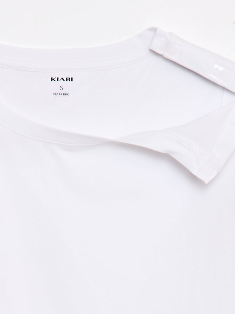 Tee-shirt imprimé à manches courtes - So Easy Blanc - Kiabi