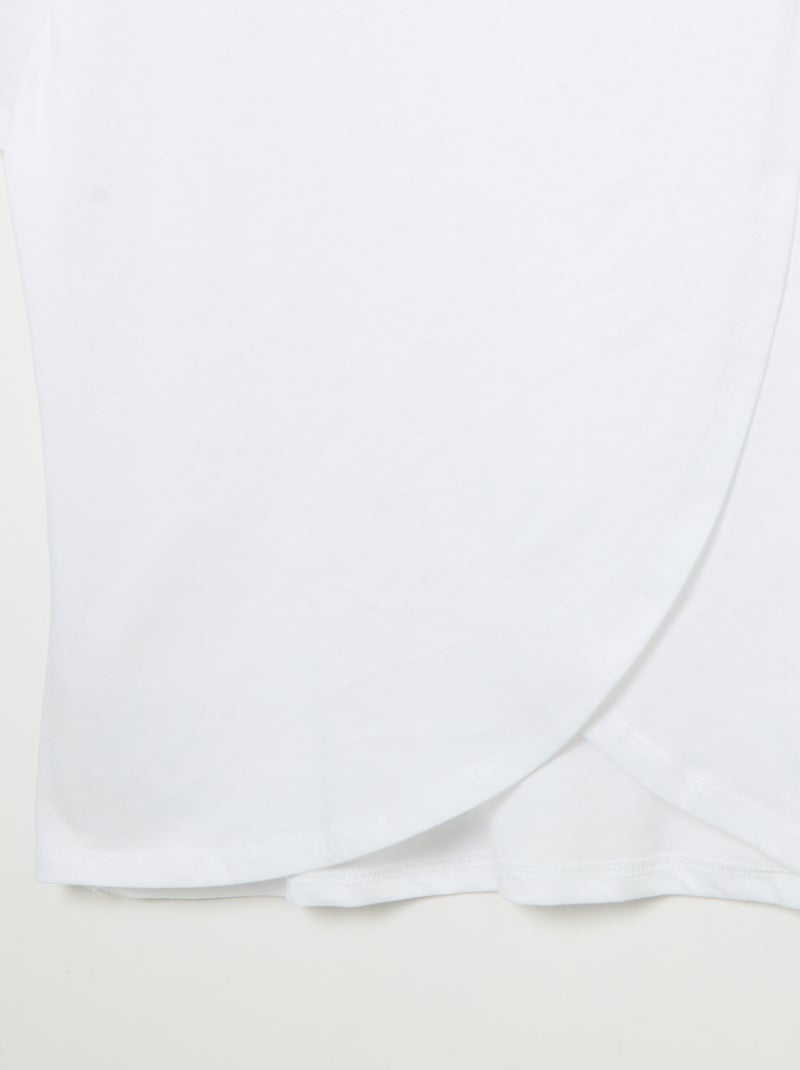 Tee-shirt imprimé à manches courtes - So Easy Blanc - Kiabi