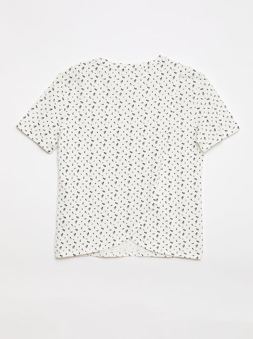 Tee-shirt imprimé à manches courtes - So Easy - Kiabi