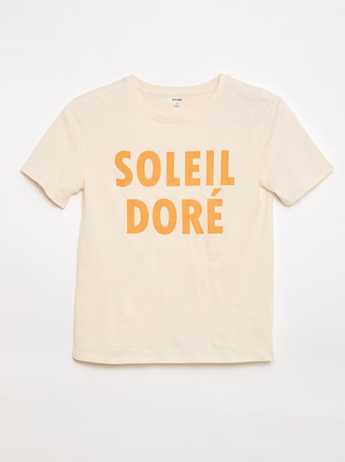 Tee-shirt imprimé à manches courtes - So Easy - Kiabi