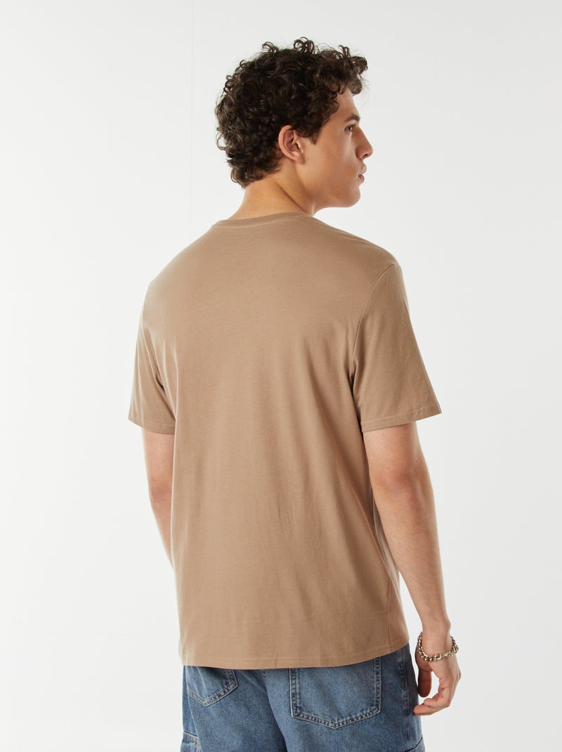 Tee-shirt imprimé à messages Beige - Kiabi