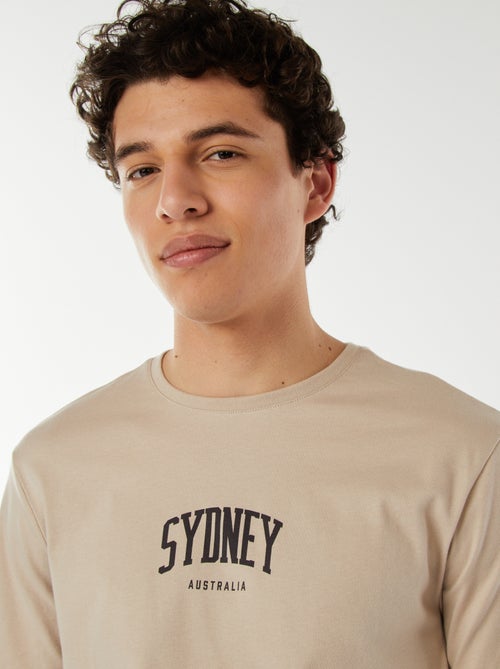 Tee-shirt imprimé à messages - Kiabi