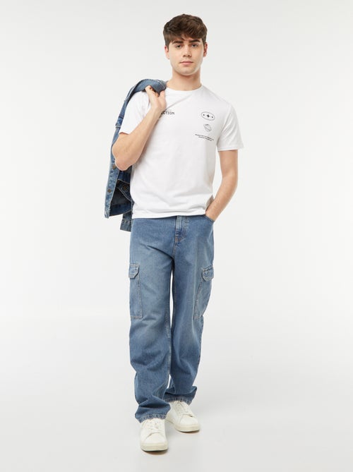 Tee-shirt imprimé à messages - Kiabi