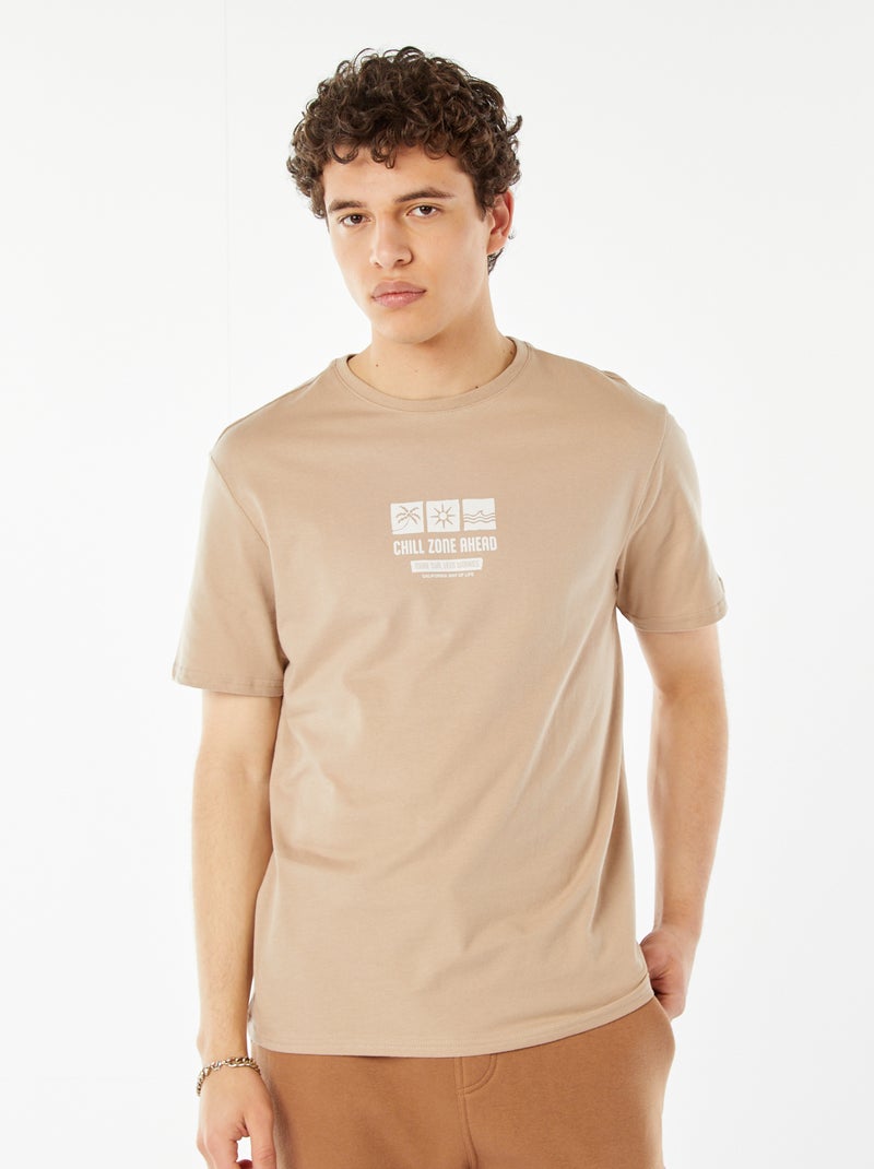 Tee-shirt imprimé à messages Blanc - Kiabi