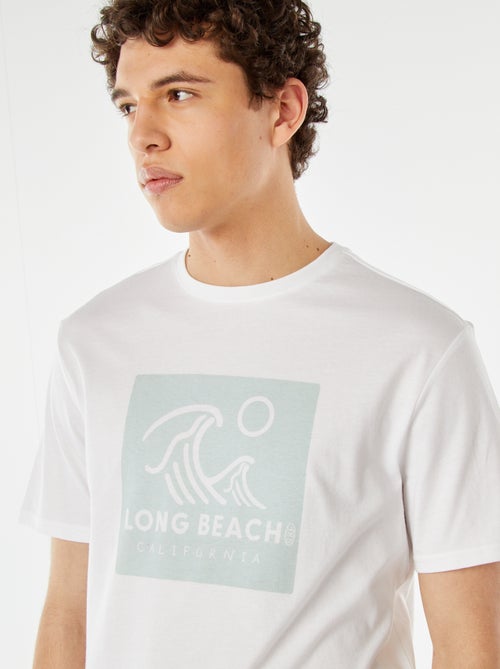 Tee-shirt imprimé à messages - Kiabi
