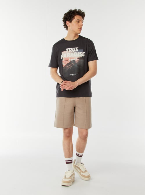 Tee-shirt imprimé à messages - Kiabi