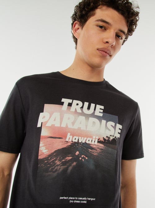 Tee-shirt imprimé à messages - Kiabi