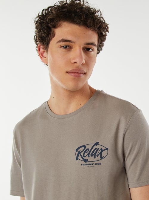 Tee-shirt imprimé à messages - Kiabi