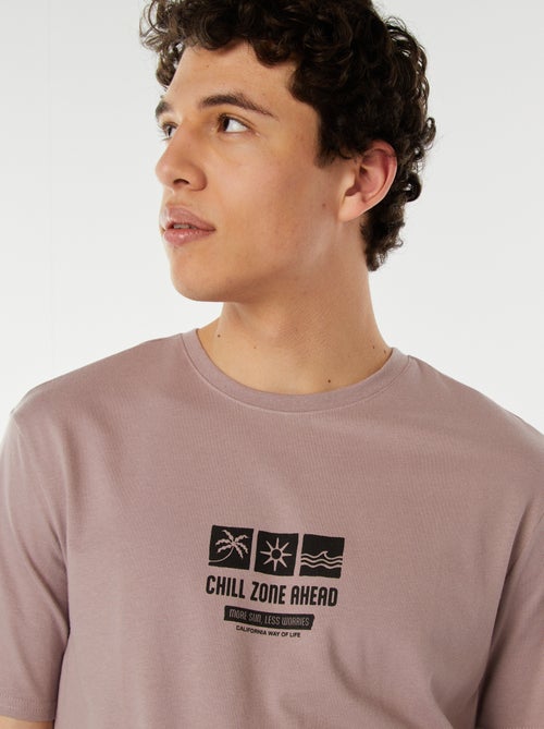 Tee-shirt imprimé à messages - Kiabi