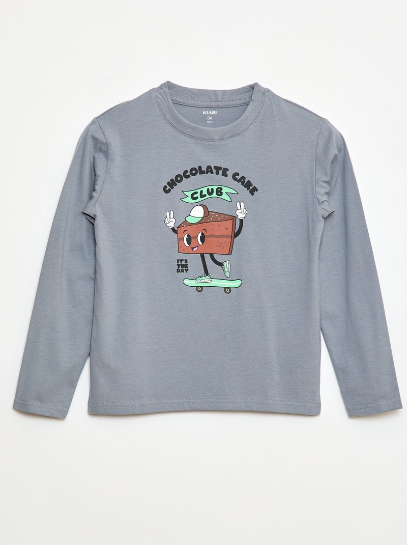 Tee-shirt imprimé anniversaire Gris - Kiabi