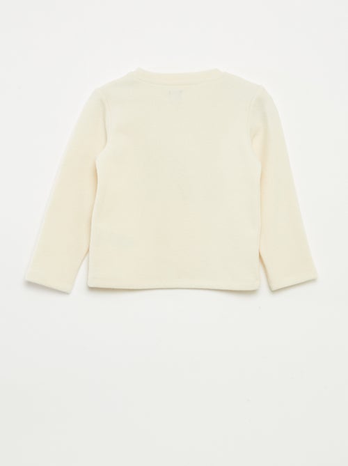 Tee-shirt imprimé en maille doudou - Kiabi