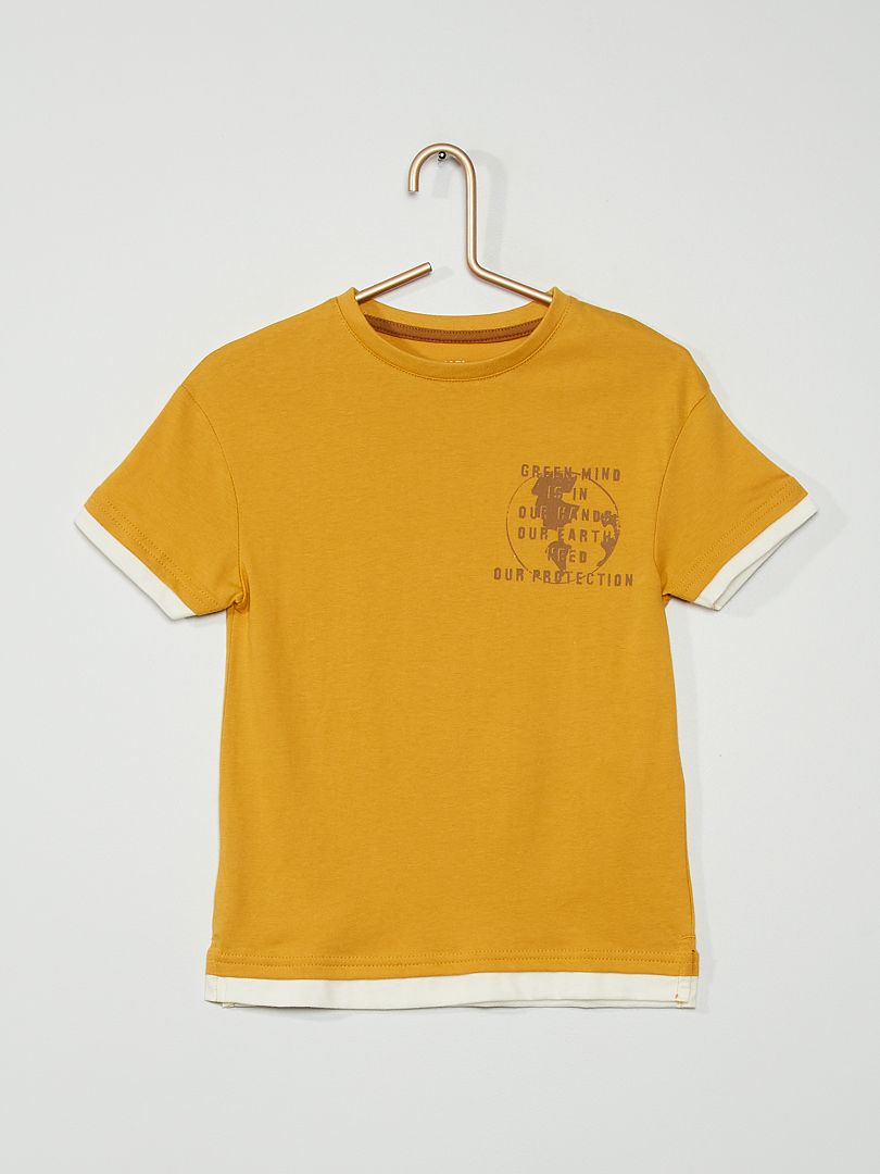 Tee-shirt imprimé JAUNE - Kiabi