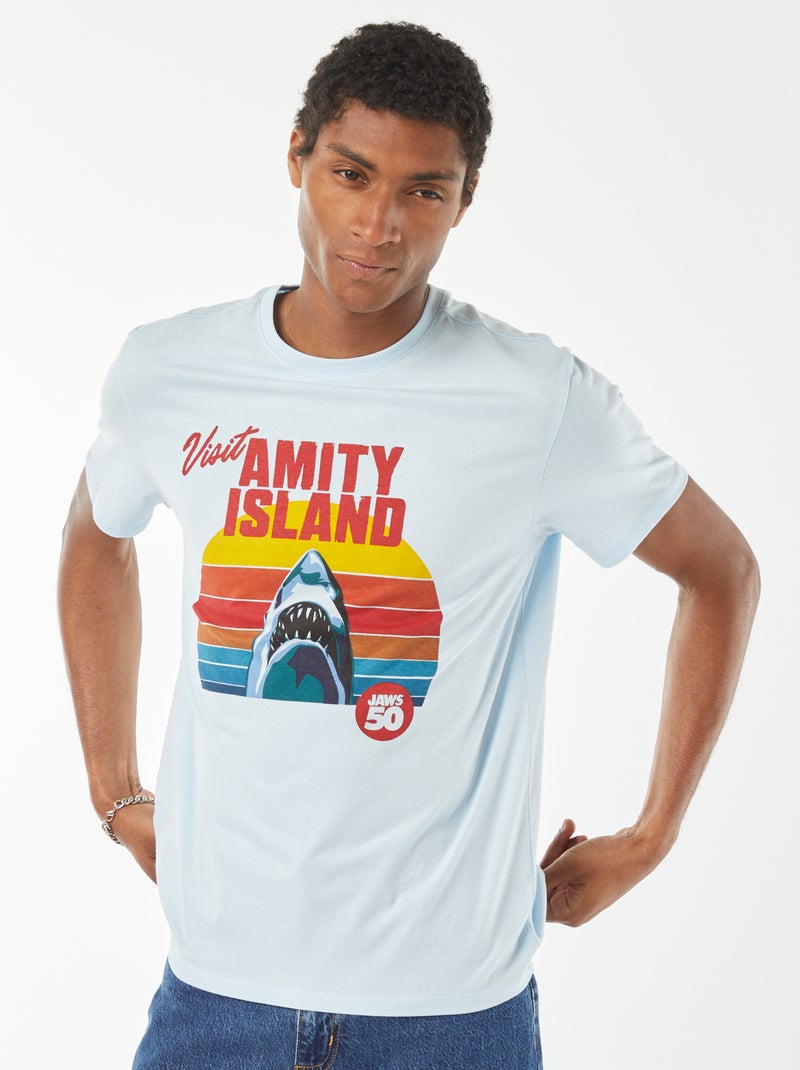 Tee-shirt imprimé 'Jaws' Bleu - Kiabi