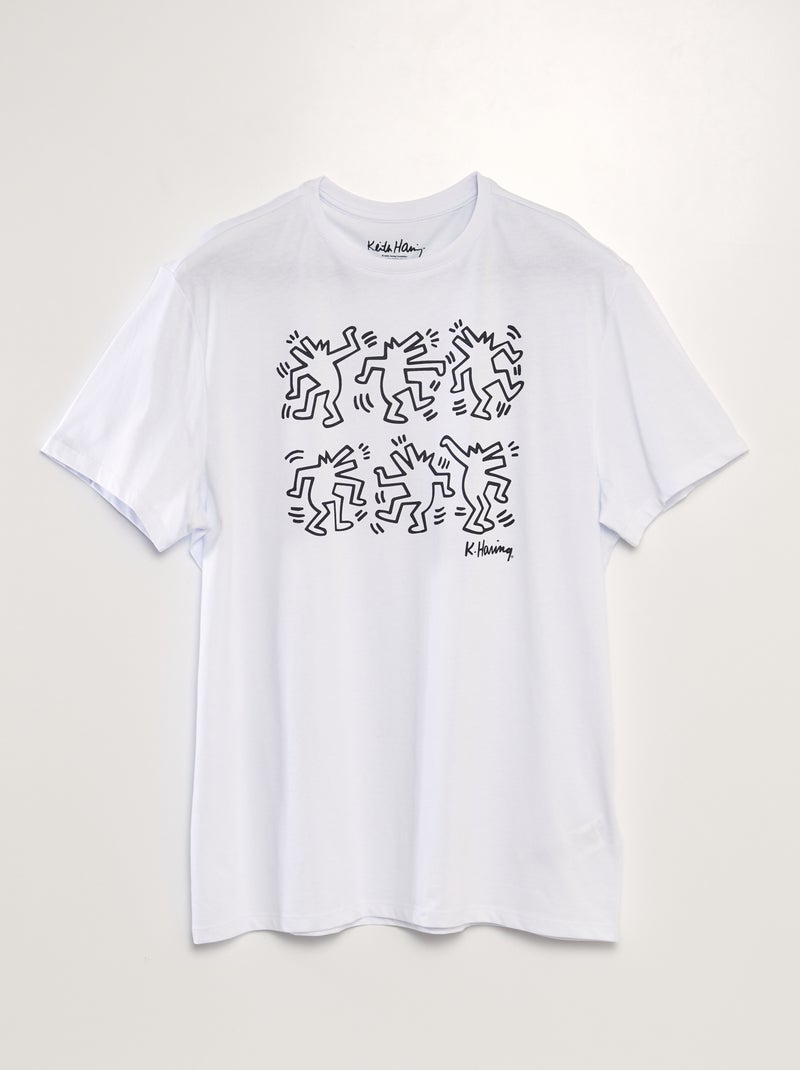 Sweat-shirt Uniqlo Keith Haring Blanc Taille M – Imprimé Graphique, 100% Coton