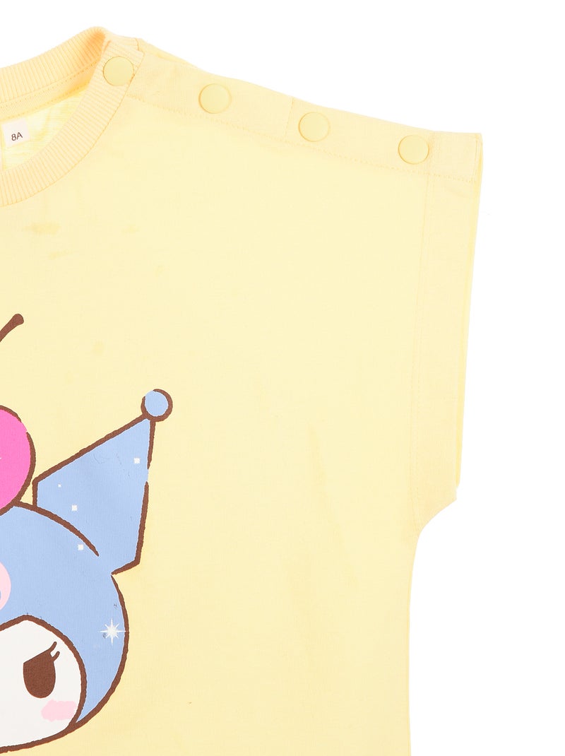Tee-shirt imprimé 'Kuromi' - Facile à enfiler Jaune - Kiabi