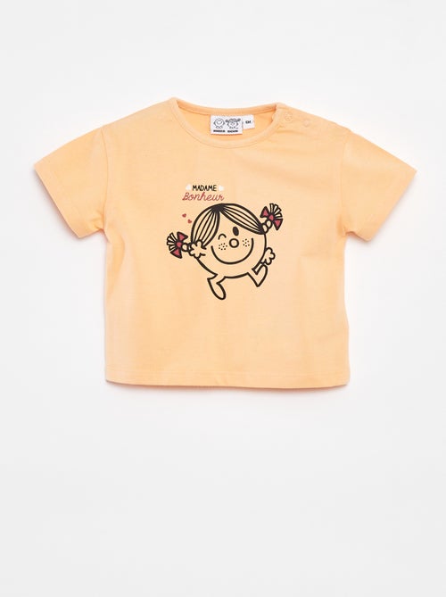 Tee-shirt imprimé 'Madame Bonheur' - Kiabi