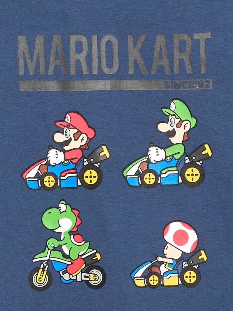 Tee-shirt imprimé 'Mario Kart' - collection facile à enfiler Bleu - Kiabi