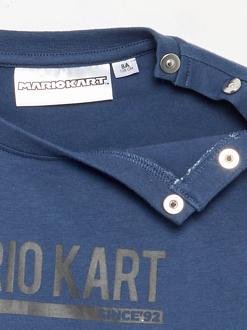 Tee-shirt imprimé 'Mario Kart' - collection facile à enfiler Bleu - Kiabi