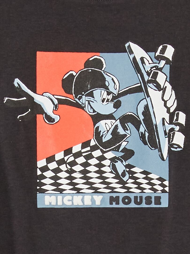 Tee-shirt imprimé 'Mickey' Noir - Kiabi