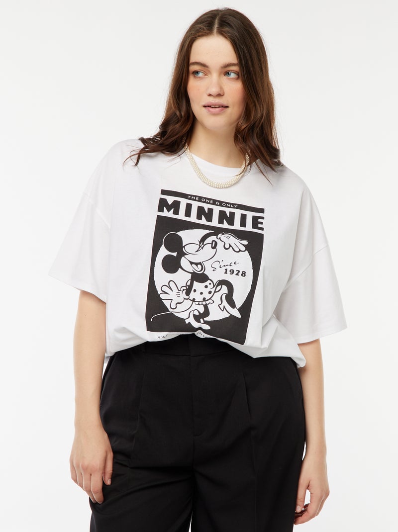 Tee-shirt imprimé 'Minnie' Blanc - Kiabi