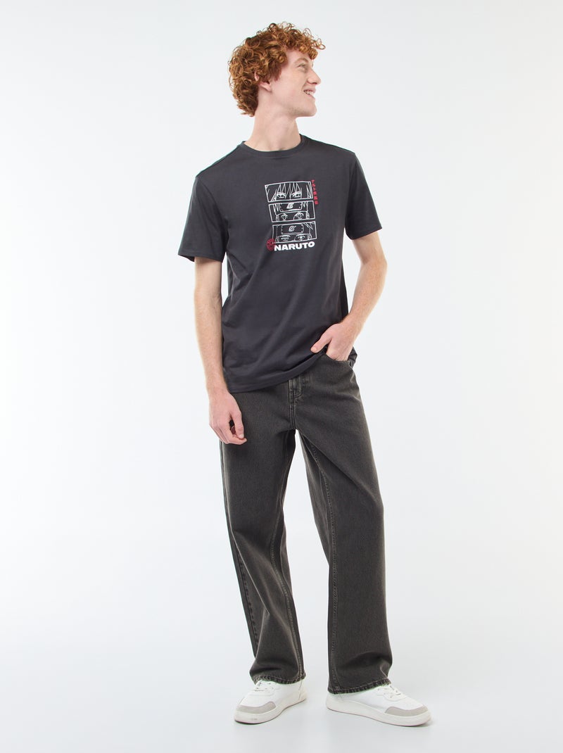 Tee-shirt imprimé 'Naruto' Noir - Kiabi