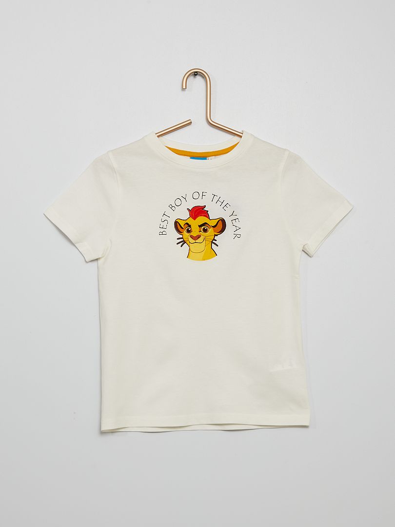 Tee-shirt imprimé 'Simba' 'le roi lion' 'Disney' blanc - Kiabi