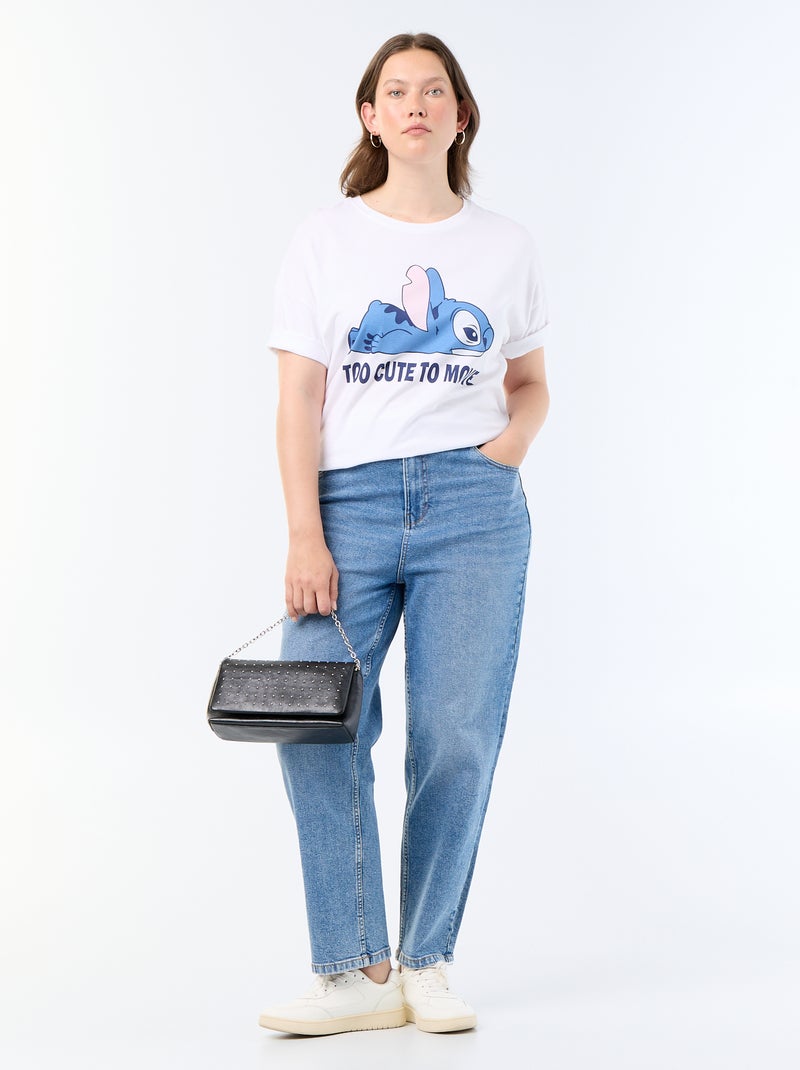 Tee-shirt imprimé 'Stitch' Blanc - Kiabi