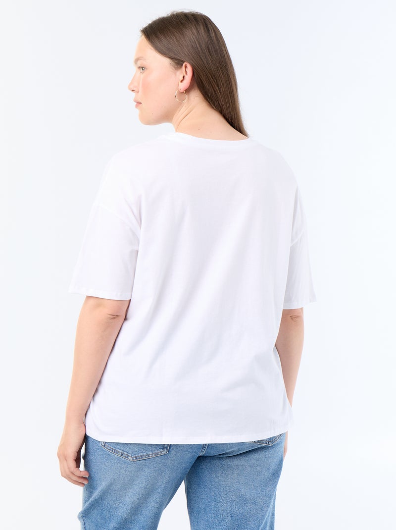 Tee-shirt imprimé 'Stitch' Blanc - Kiabi