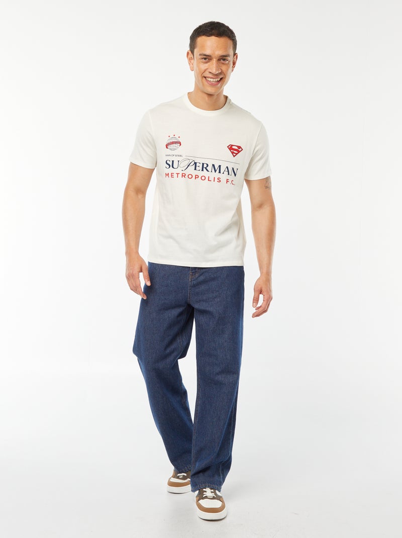Tee-shirt imprimé 'Superman' blanc - Kiabi