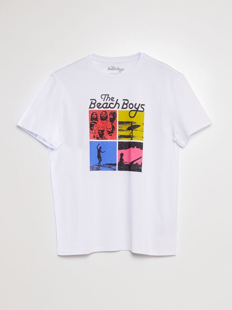 Tee-shirt imprimé 'The Beach Boys' blanc - Kiabi