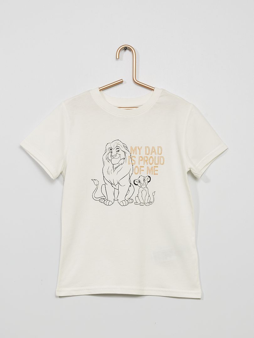 Tee-shirt 'Le Roi Lion' 'Disney' blanc - Kiabi