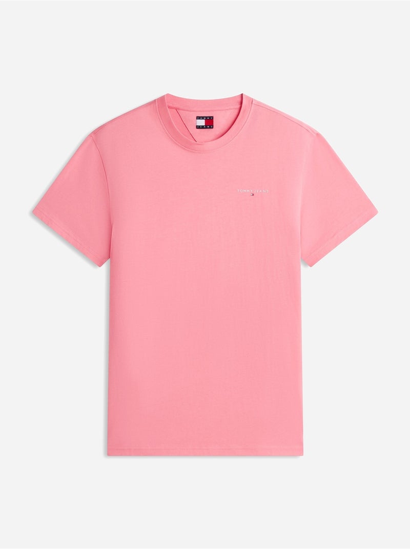 Tee Shirt Linear chest tee - Tommy jeans Rose - Kiabi