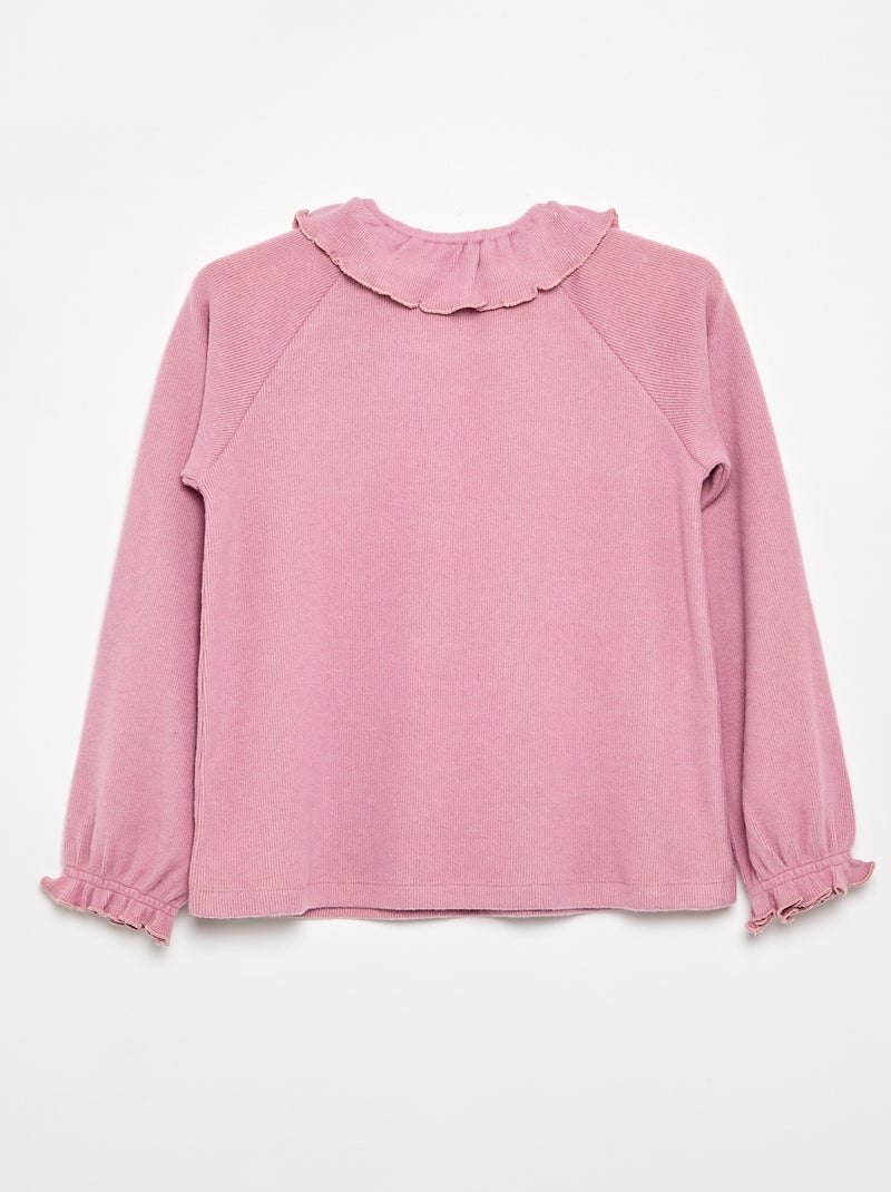 Tee-shirt maille doudou - collection facile à enfiler Rose - Kiabi