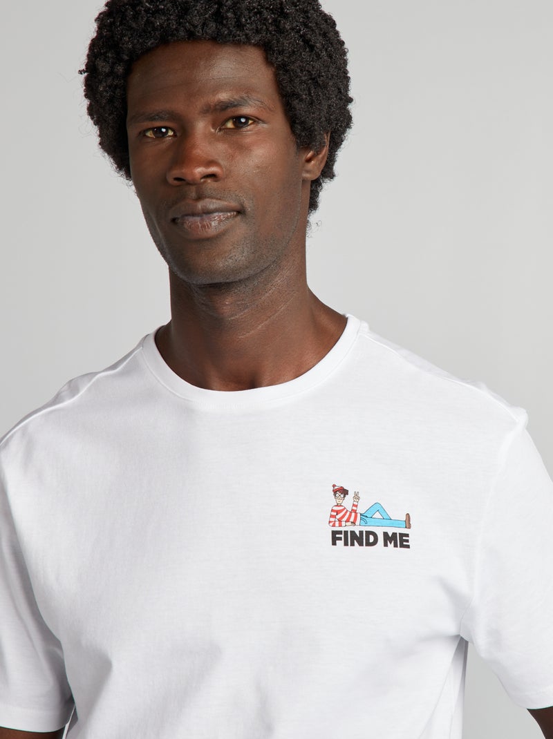 Tee-shirt 'Mais où est Charlie' à col rond Blanc - Kiabi