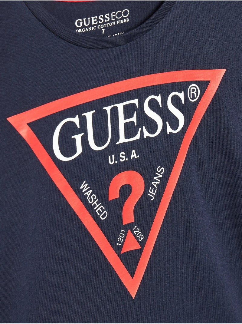 Tee Shirt manches courtes - Guess kids Bleu marine - Kiabi