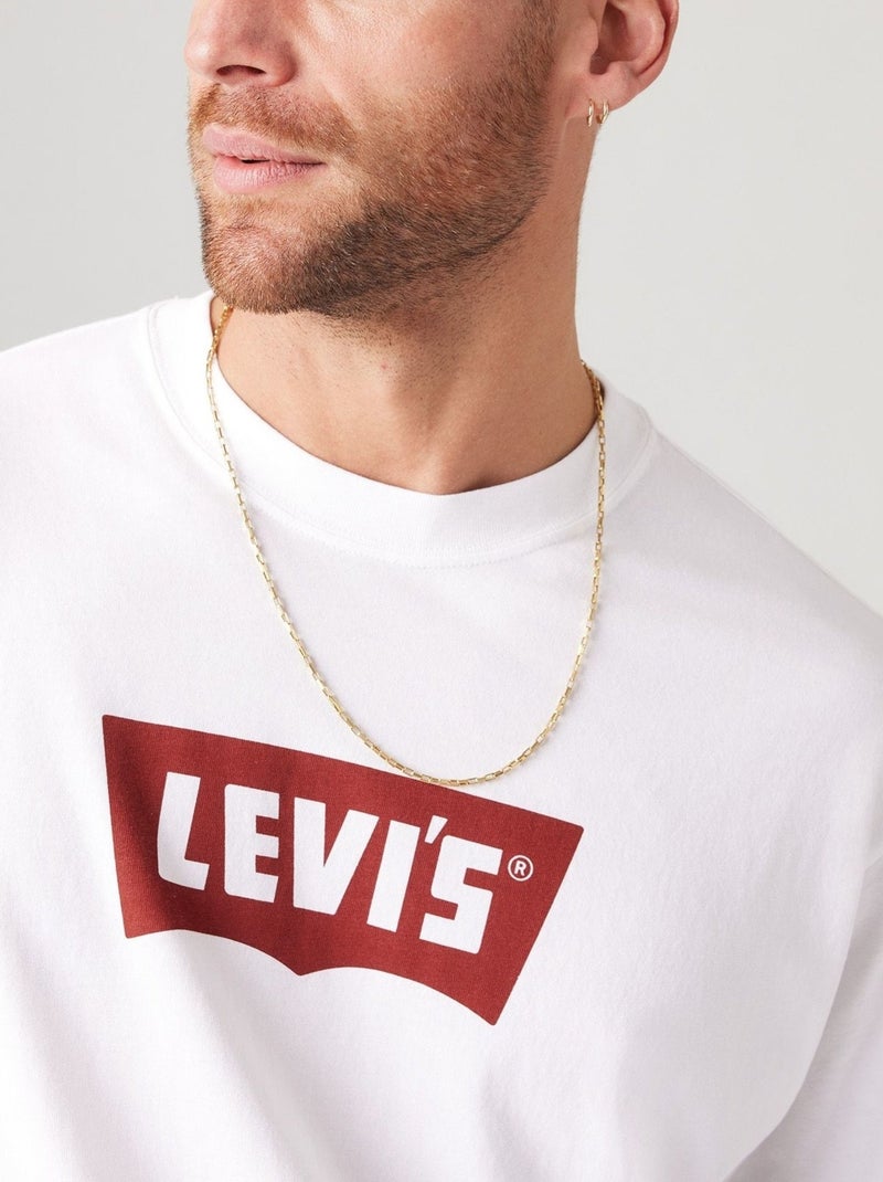 Tee Shirt manches courtes - Levi's Blanc Rouge - Kiabi