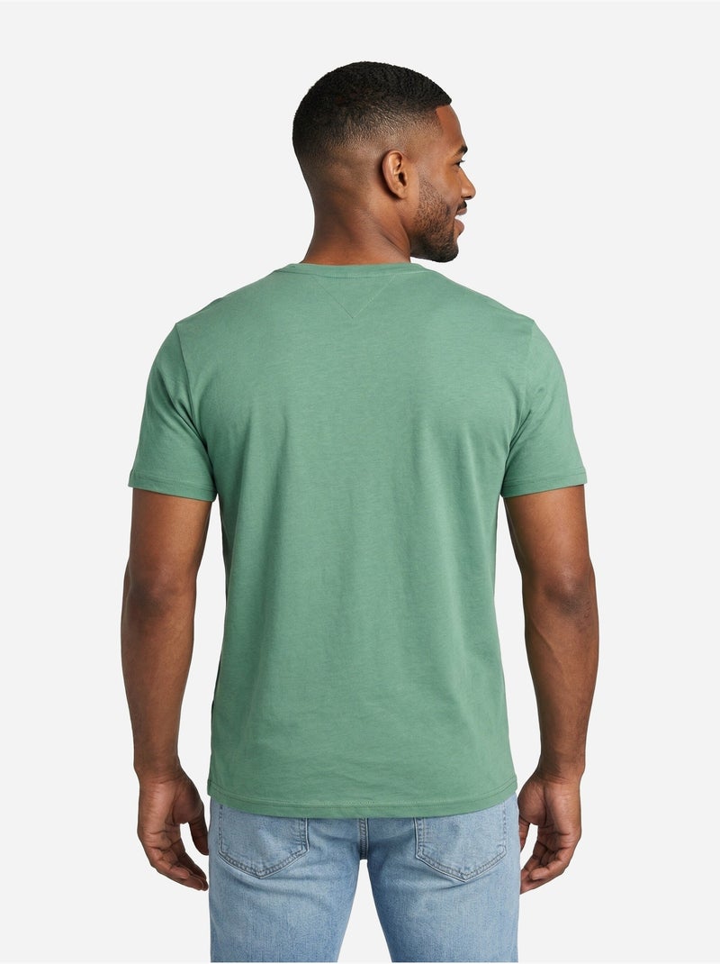 Tee Shirt manches courtes - Tommy jeans Vert - Kiabi