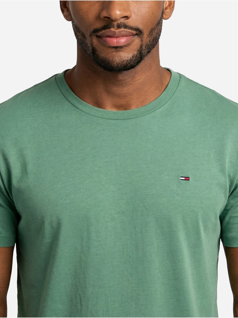 Tee Shirt manches courtes - Tommy jeans Vert - Kiabi