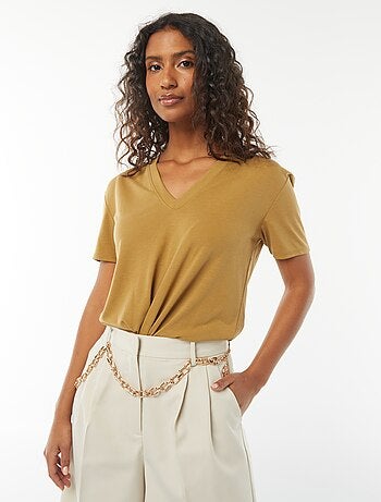 Tee-shirt manches courtes avec encolure en V