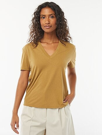 Tee-shirt manches courtes avec encolure en V