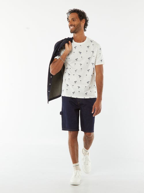 Tee-shirt manches courtes imprimé - Kiabi