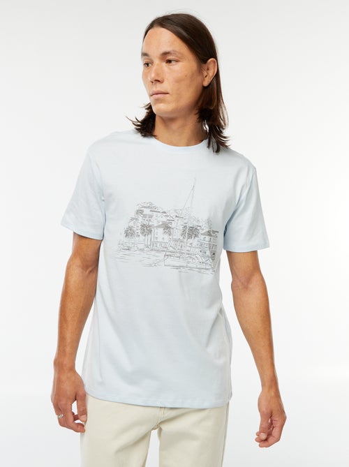 Tee-shirt manches courtes imprimé - Kiabi